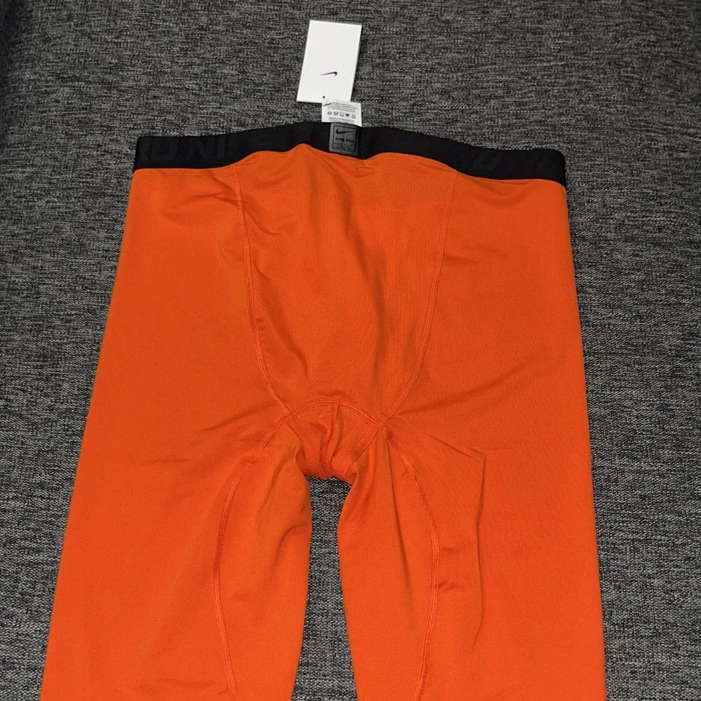 Nike Pro Padded Pants Mens 2XL Tall Orange NBA Basketball AA0756-891 Leggings